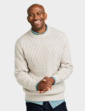 Pegasus Textured Crew Neck Jumper - Ecru
