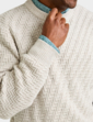 Pegasus Textured Crew Neck Jumper - Ecru