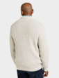 Pegasus Textured Crew Neck Jumper - Ecru