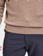 Tootal Argyle V Neck Jumper - Fawn