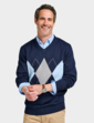 Tootal Argyle V Neck Jumper - Navy