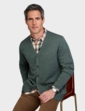 Pegasus Wool Blend Cardigan - Forest Green