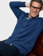 Pegasus Wool Blend Cardigan - Navy