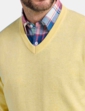 Pegasus Luxury Cotton V Neck Sweater - Lemon