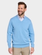Pegasus Luxury Cotton V Neck Sweater - Sky
