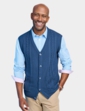 Tootal Cable Knitted Waistcoat - Denim