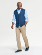Tootal Cable Knitted Waistcoat - Denim