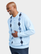Tootal Argyle Long Sleeve Knitted Polo - Sky