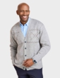 Tootal Jacquard Cardigan - Grey
