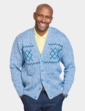 Tootal Jacquard Cardigan - Royal