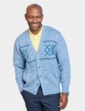 Tootal Jacquard Cardigan - Royal
