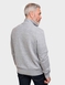 Pegasus Fleece Lined Quarter Zip Cable Knit Jumper - Grey