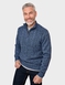 Pegasus Fleece Lined Quarter Zip Cable Knit Jumper - Navy