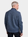 Pegasus Fleece Lined Quarter Zip Cable Knit Jumper - Navy