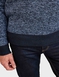 Pegasus Fleece Lined Quarter Zip with Faux Suede Trim - Navy