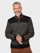 Pegasus Fleece Lined Quarter Zip with Faux Suede Trim - Olive
