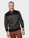 Pegasus Fleece Lined Quarter Zip with Faux Suede Trim - Olive