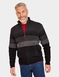 Pegasus Fleece Lined Chenille Stripe Zipper - Charcoal