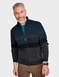 Pegasus Fleece Lined Chenille Stripe Zipper - Navy
