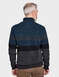 Pegasus Fleece Lined Chenille Stripe Zipper - Navy