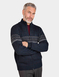 Pegasus Fleece Lined Jacquard Zipper - Navy