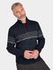 Pegasus Fleece Lined Jacquard Zipper - Navy
