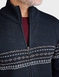 Pegasus Fleece Lined Jacquard Zipper - Navy