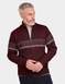 Pegasus Fleece Lined Jacquard Zipper - Wine