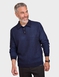 Pegasus Chunky Knitted Chenille Polo - Navy