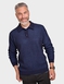 Pegasus Chunky Knitted Chenille Polo - Navy