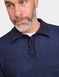 Pegasus Chunky Knitted Chenille Polo - Navy