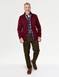 Pegasus Sherpa Lined Shawl Collar Zipper - Burgundy