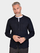 Pegasus Collared Button Cardigan - Navy