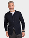 Pegasus Collared Button Cardigan - Navy