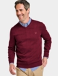 Crew Clothing Organic Cotton V Neck Jumper - Burgundy