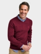Crew Clothing Organic Cotton V Neck Jumper - Burgundy