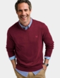 Crew Clothing Organic Cotton V Neck Jumper - Burgundy