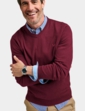 Crew Clothing Organic Cotton V Neck Jumper - Burgundy