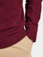 Crew Clothing Organic Cotton V Neck Jumper - Burgundy