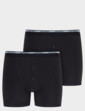 Pack of 2 Jockey Knitted Boxer Short - Black