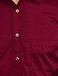 Double Two Long Sleeve Easy Care Shirt - Burgundy