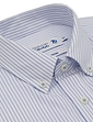 Double Two Short Sleeve Striped Oxford Shirt - Blue
