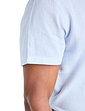 Pegasus Short Sleeve Linen Shirt - Blue