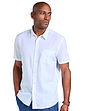 Pegasus Short Sleeve Linen Shirt - White