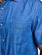 Pegasus Short Sleeve Denim Shirt - Blue