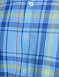 Pegasus Short Sleeve Cotton Check Shirt - Sky Blue