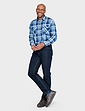 Pegasus Brushed Check Shirt - Blue