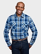 Pegasus Brushed Check Shirt - Blue