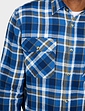 Pegasus Brushed Check Shirt - Blue