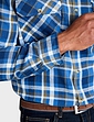 Pegasus Brushed Check Shirt - Blue